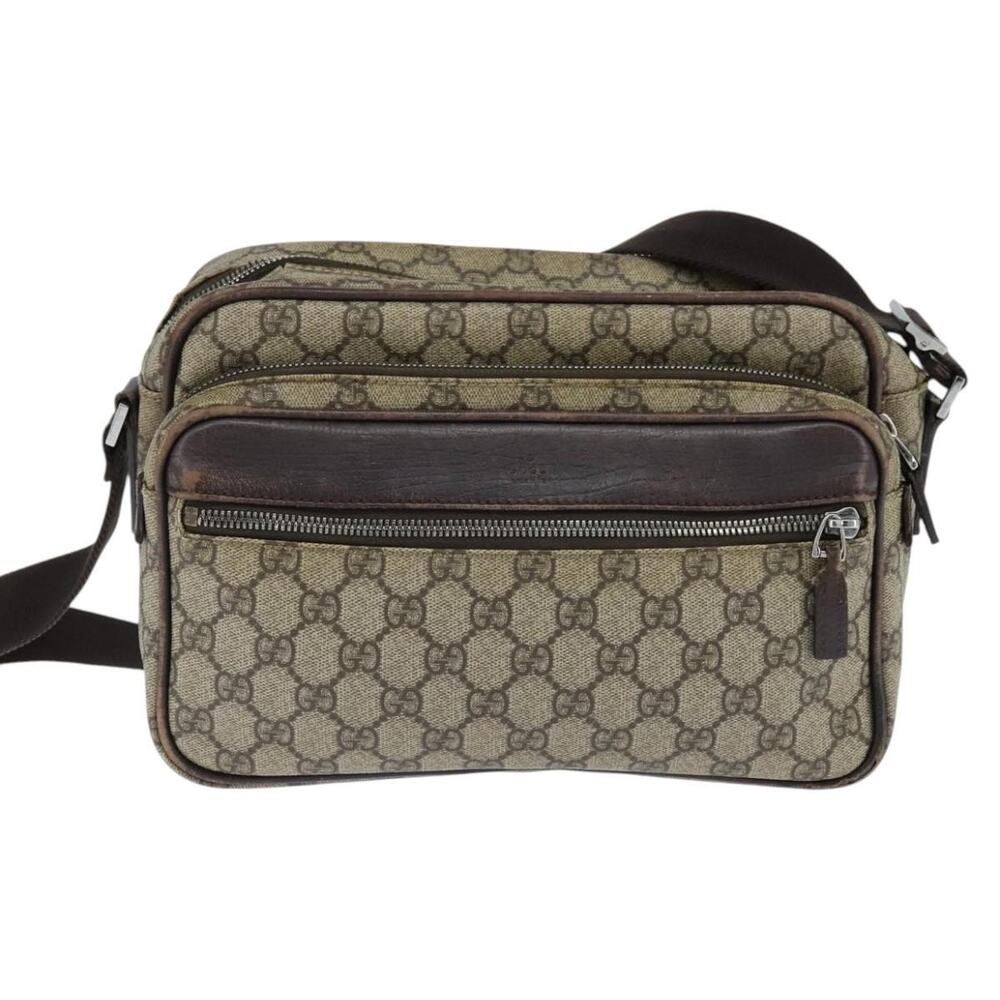 Gucci GG Supreme Shoulder Bag Brown